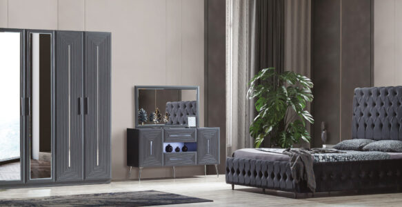 SHINING SKY DARK BEDROOM SET